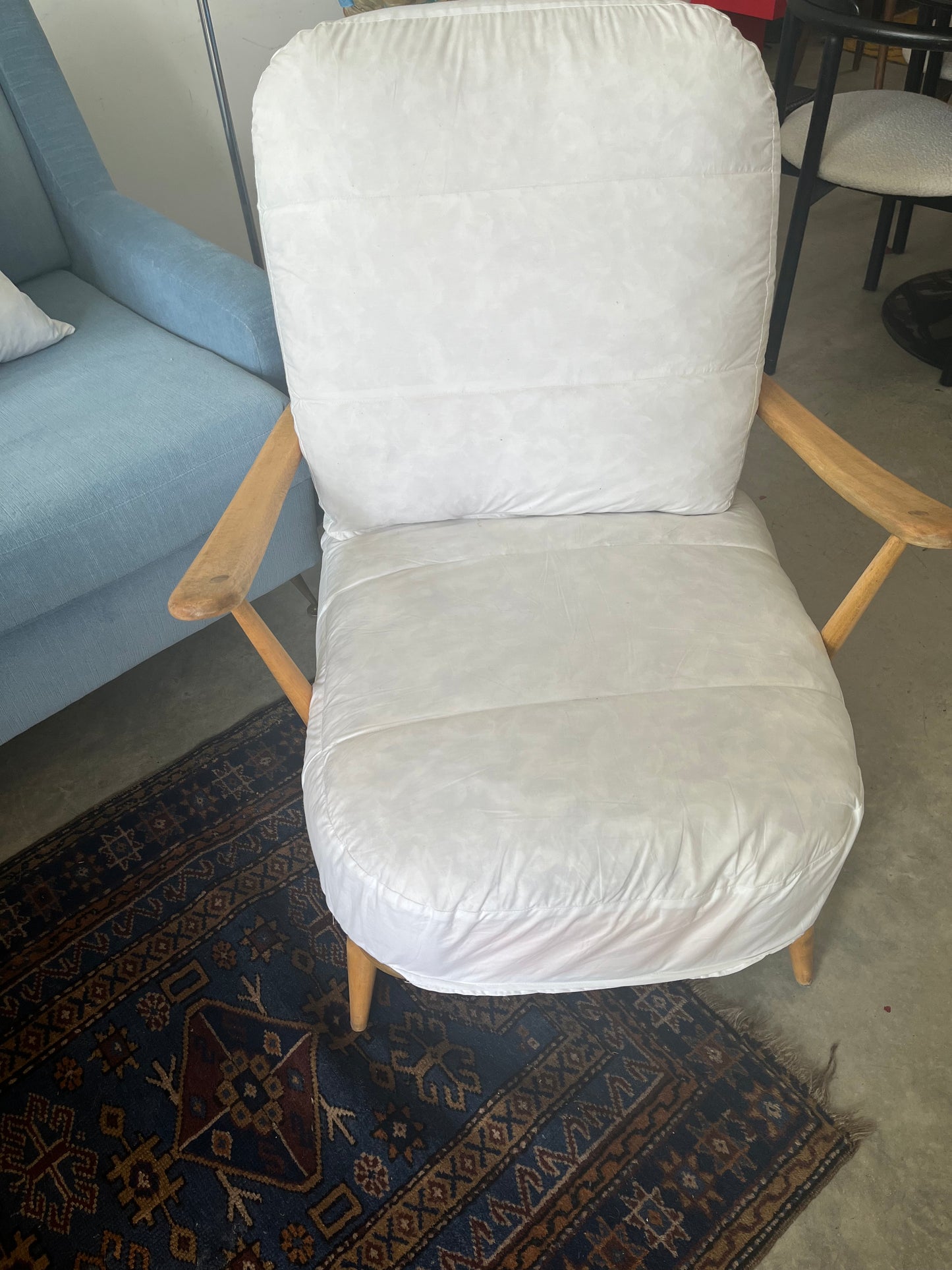 Hoopedback ercol chair - with solid seat