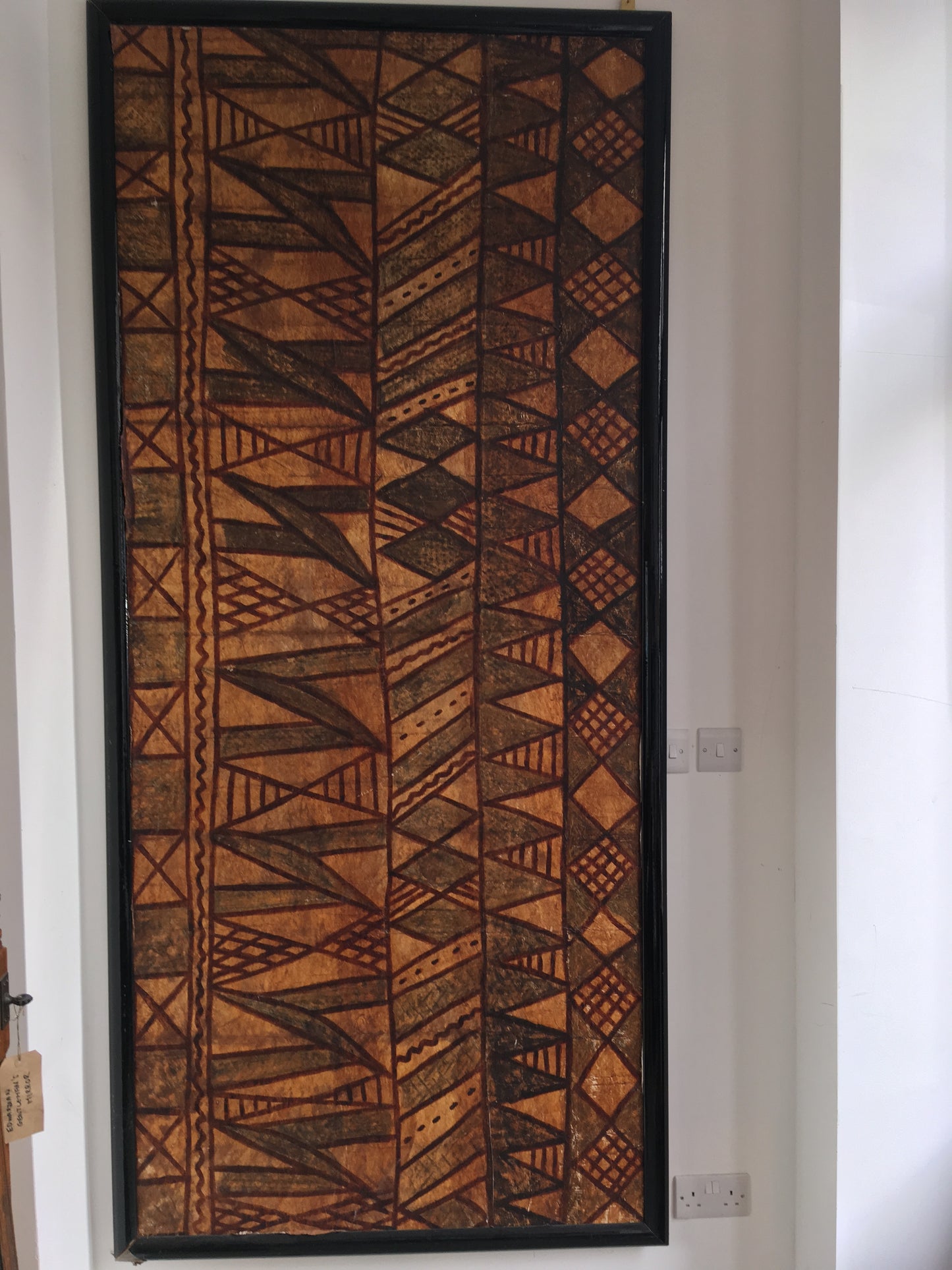 Polynesian bark cloth painting