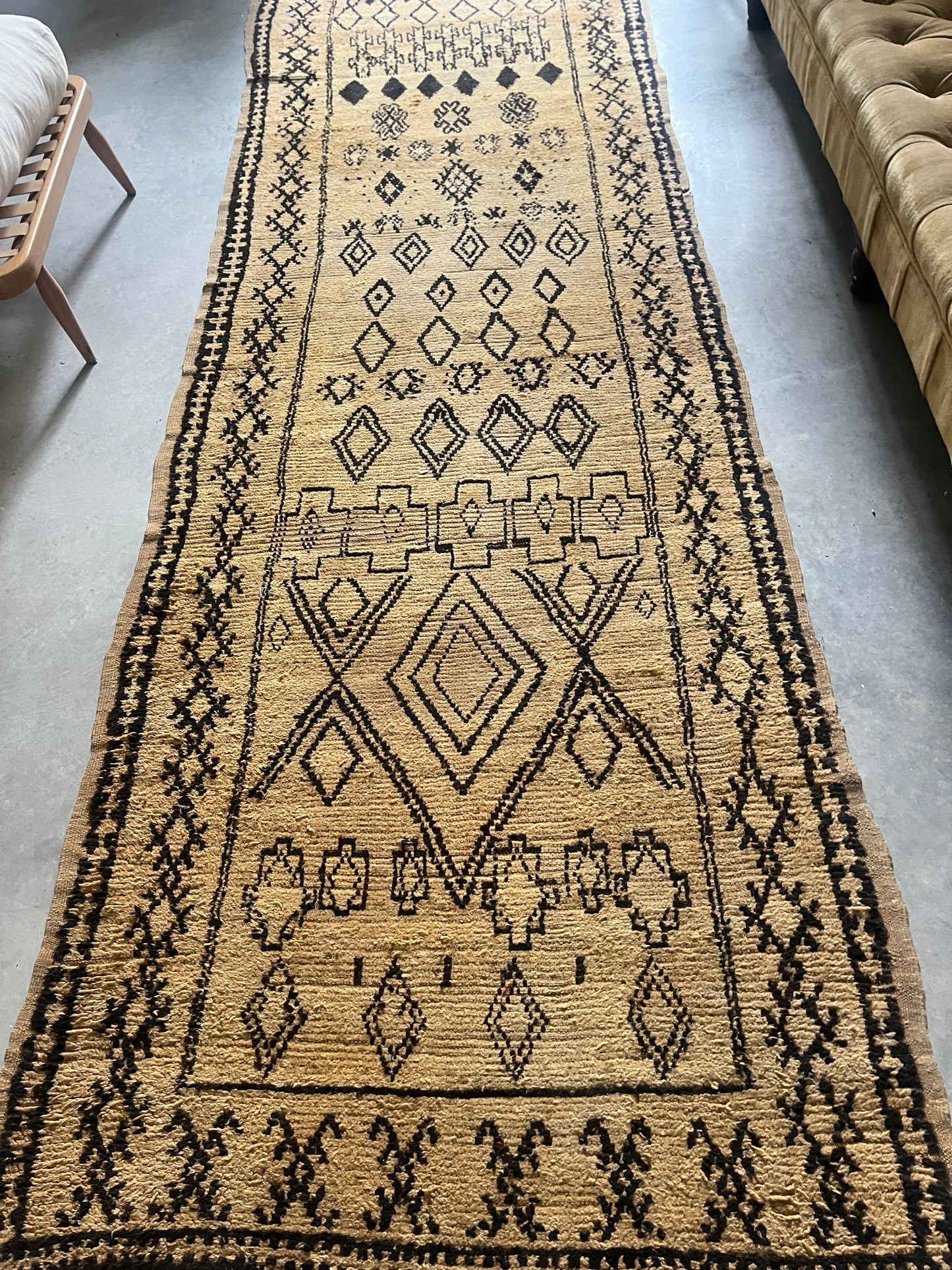 Handwoven Berber Runner - 20th Century