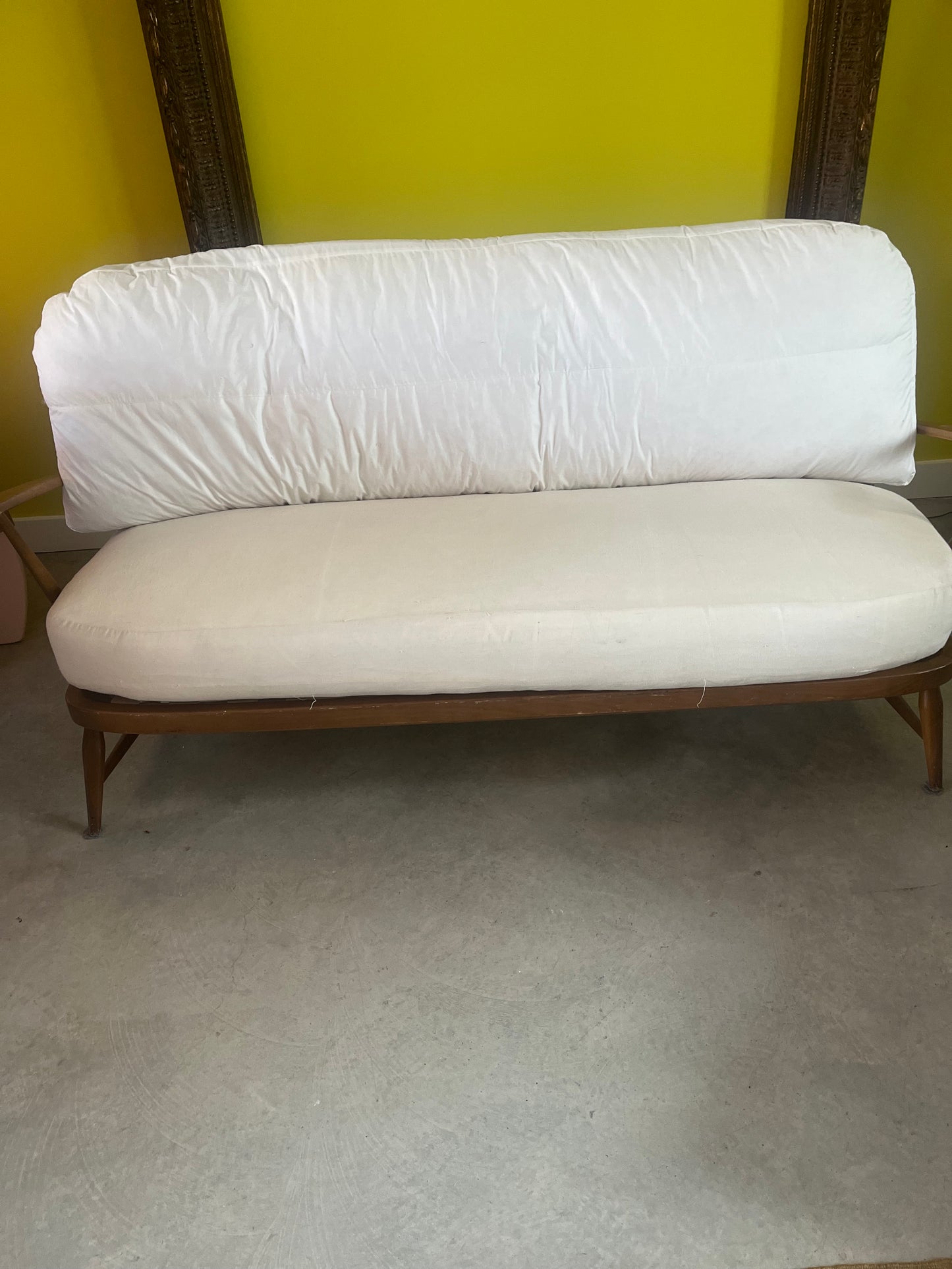 Ercol three seat stickback sofa