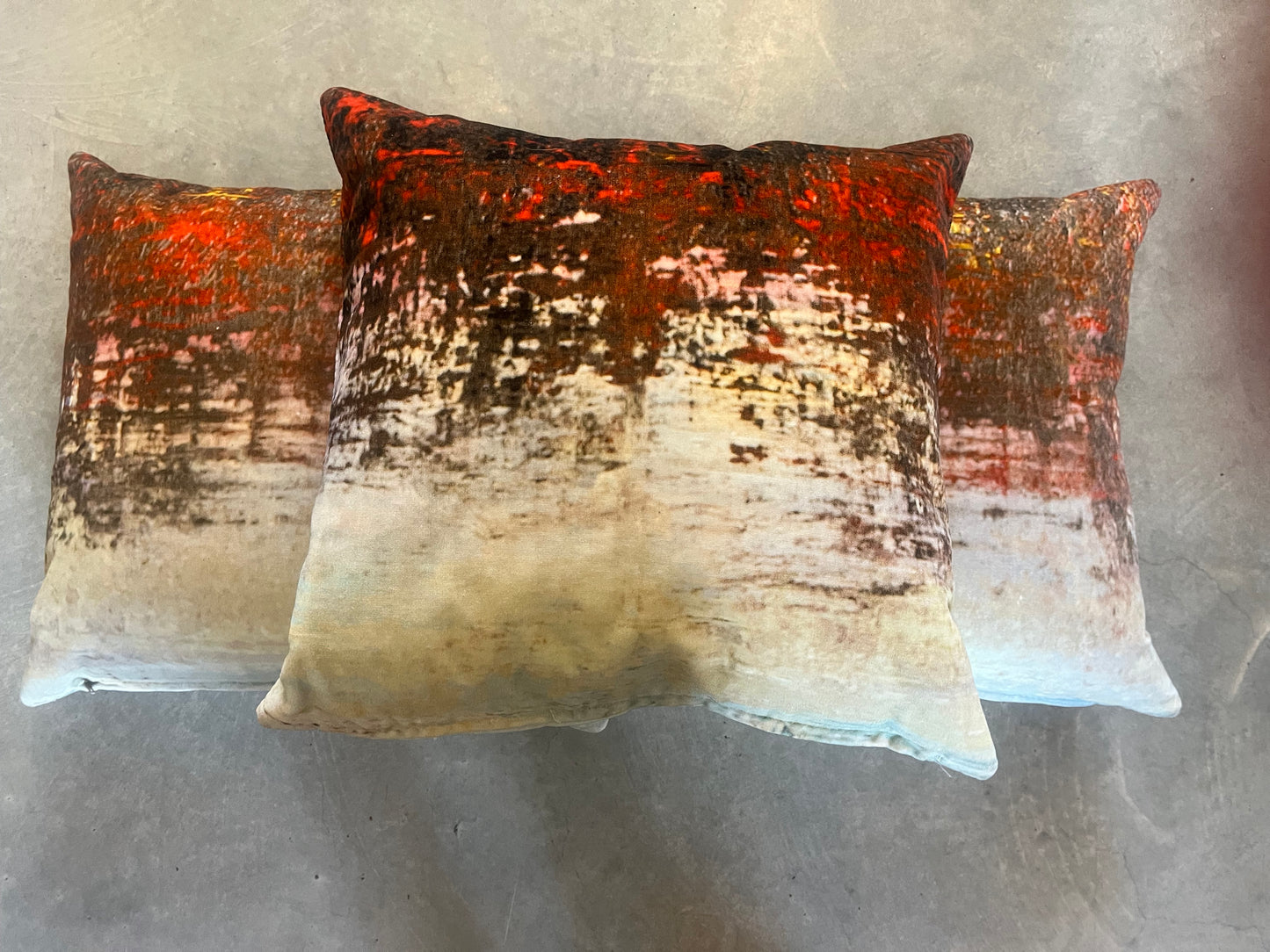 Cushion abstracted skyline on velvet Bogdan Mihai Radu