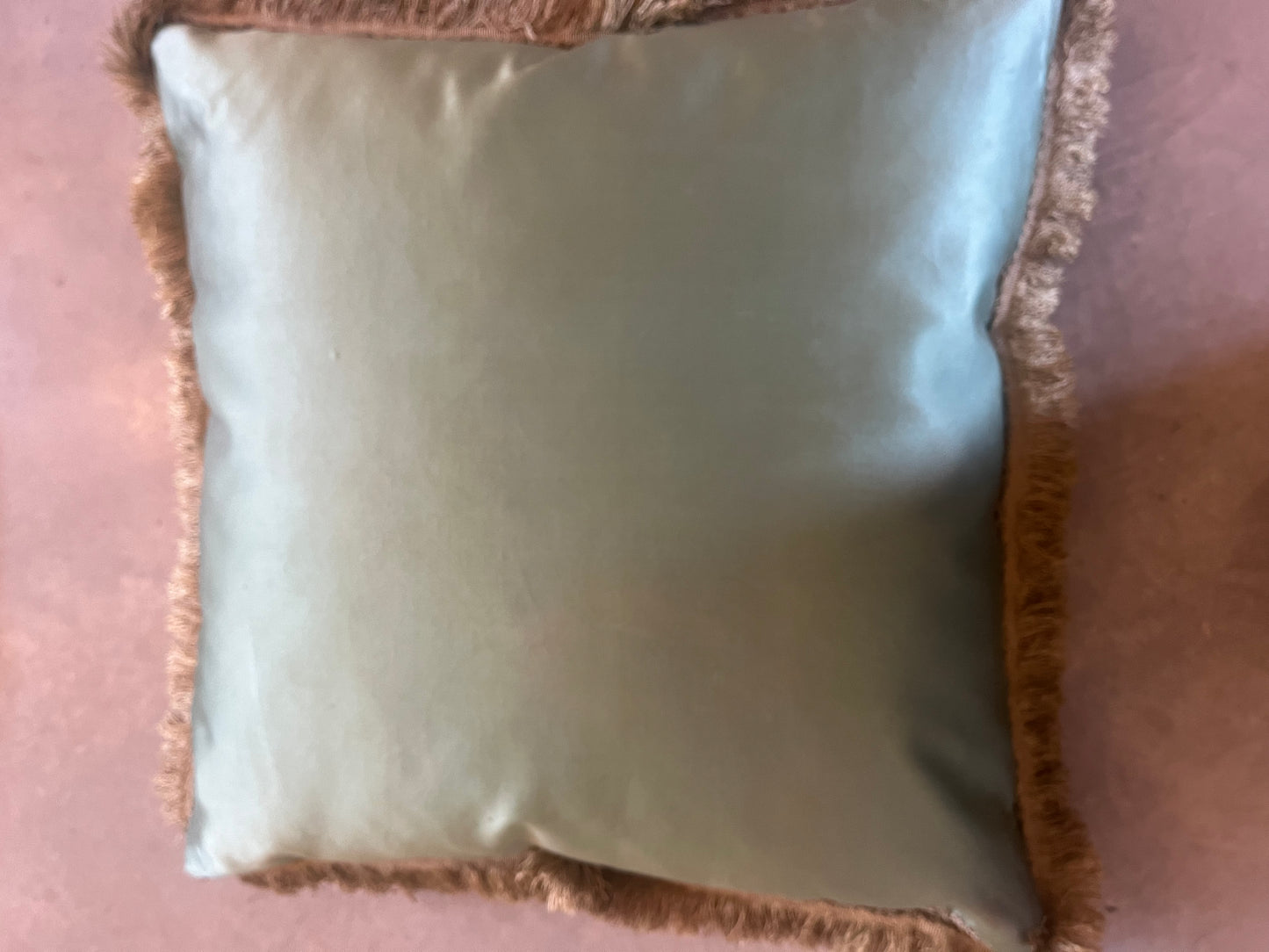 Nina Campbell large square patchwork cushion with fringe