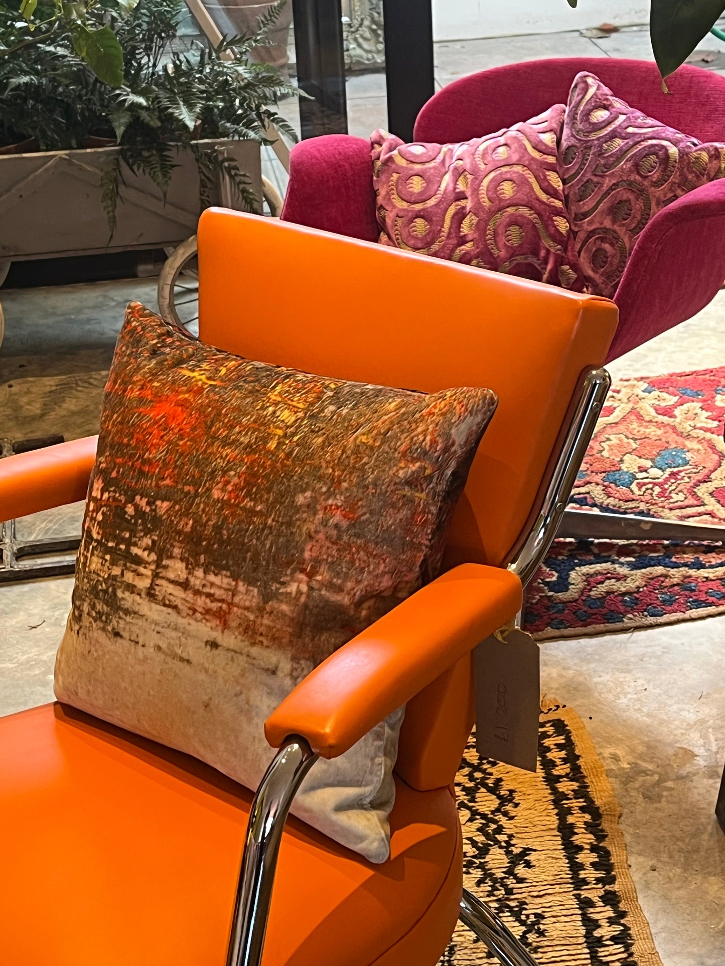 Cushion abstracted skyline on velvet Bogdan Mihai Radu