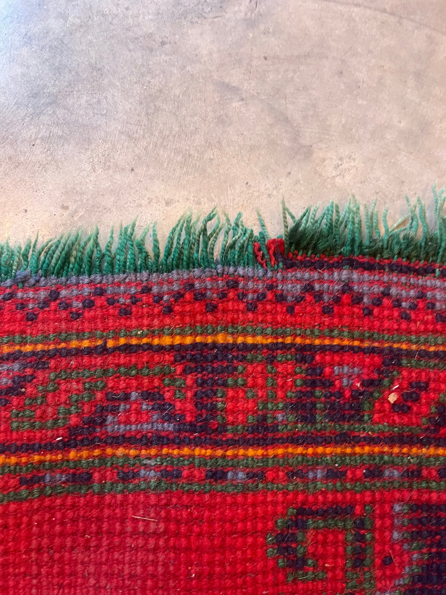 Antique hand knotted Turkish Oushak wool runner