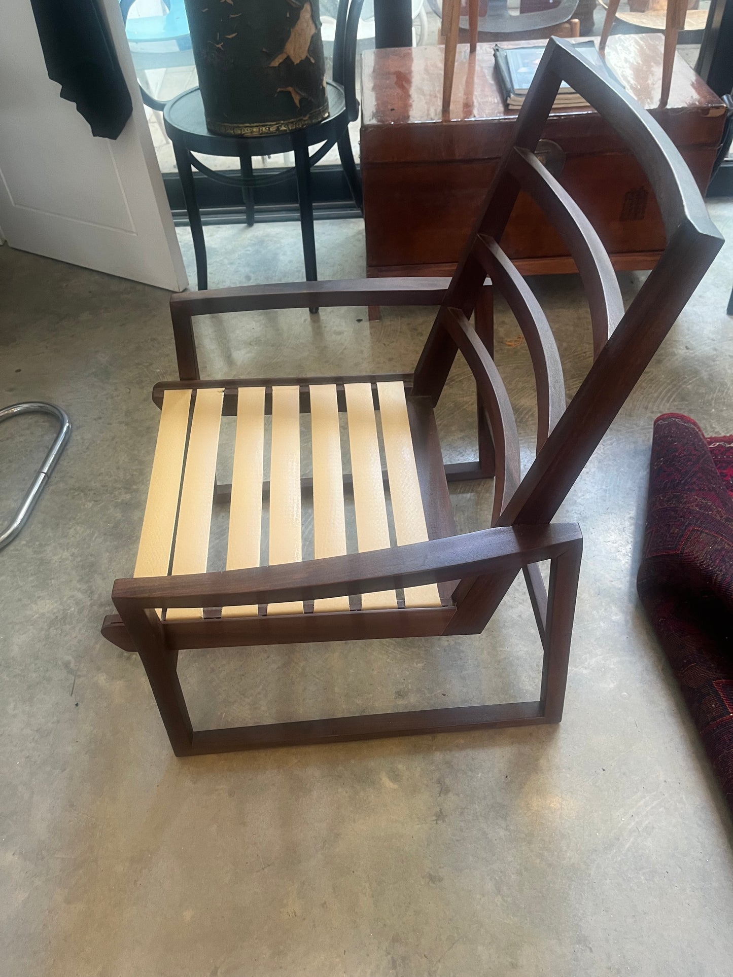 Danish rosewood open frame capella style easy chairs