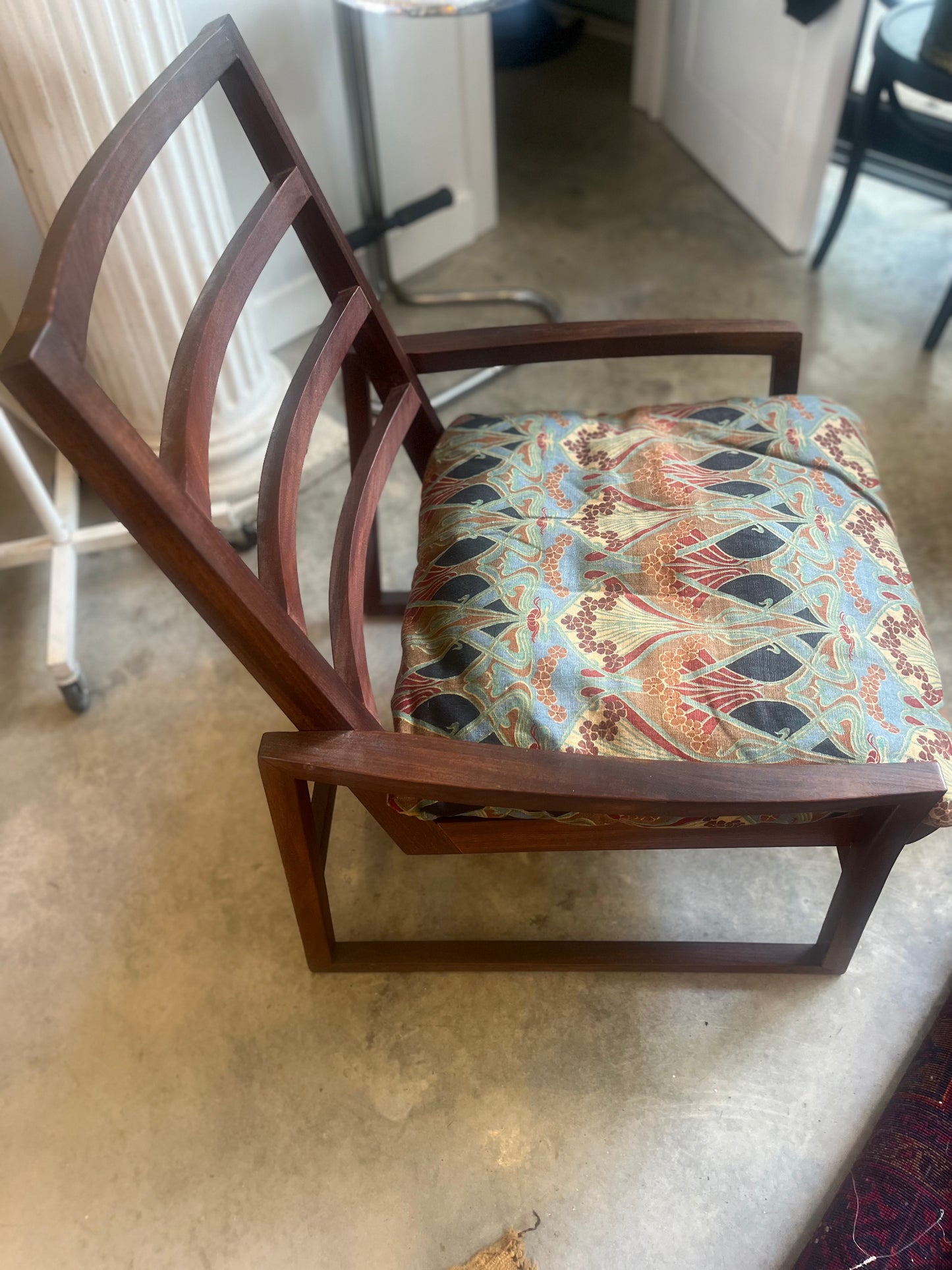Danish rosewood open frame capella style easy chairs