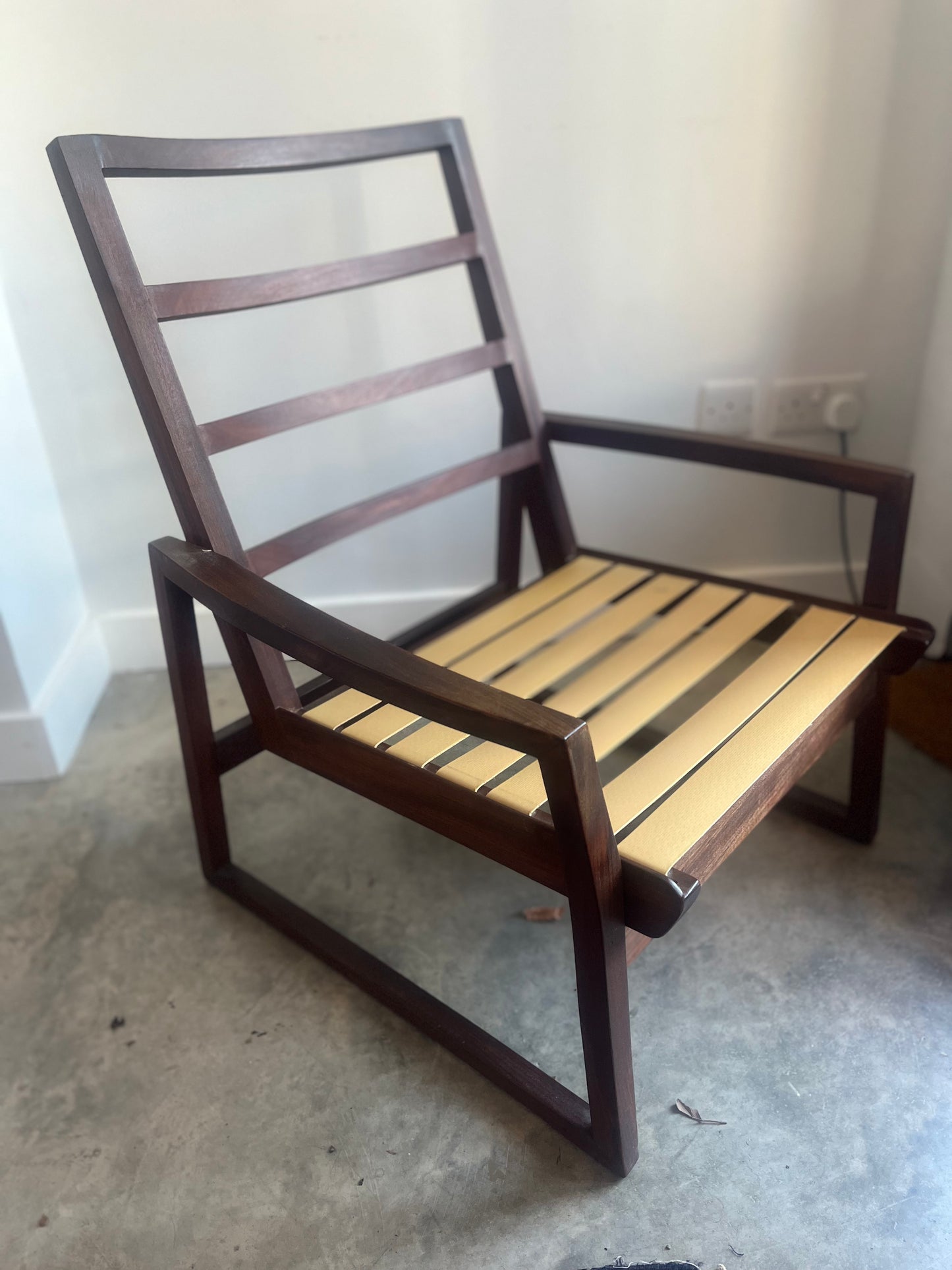 Danish rosewood open frame capella style easy chairs