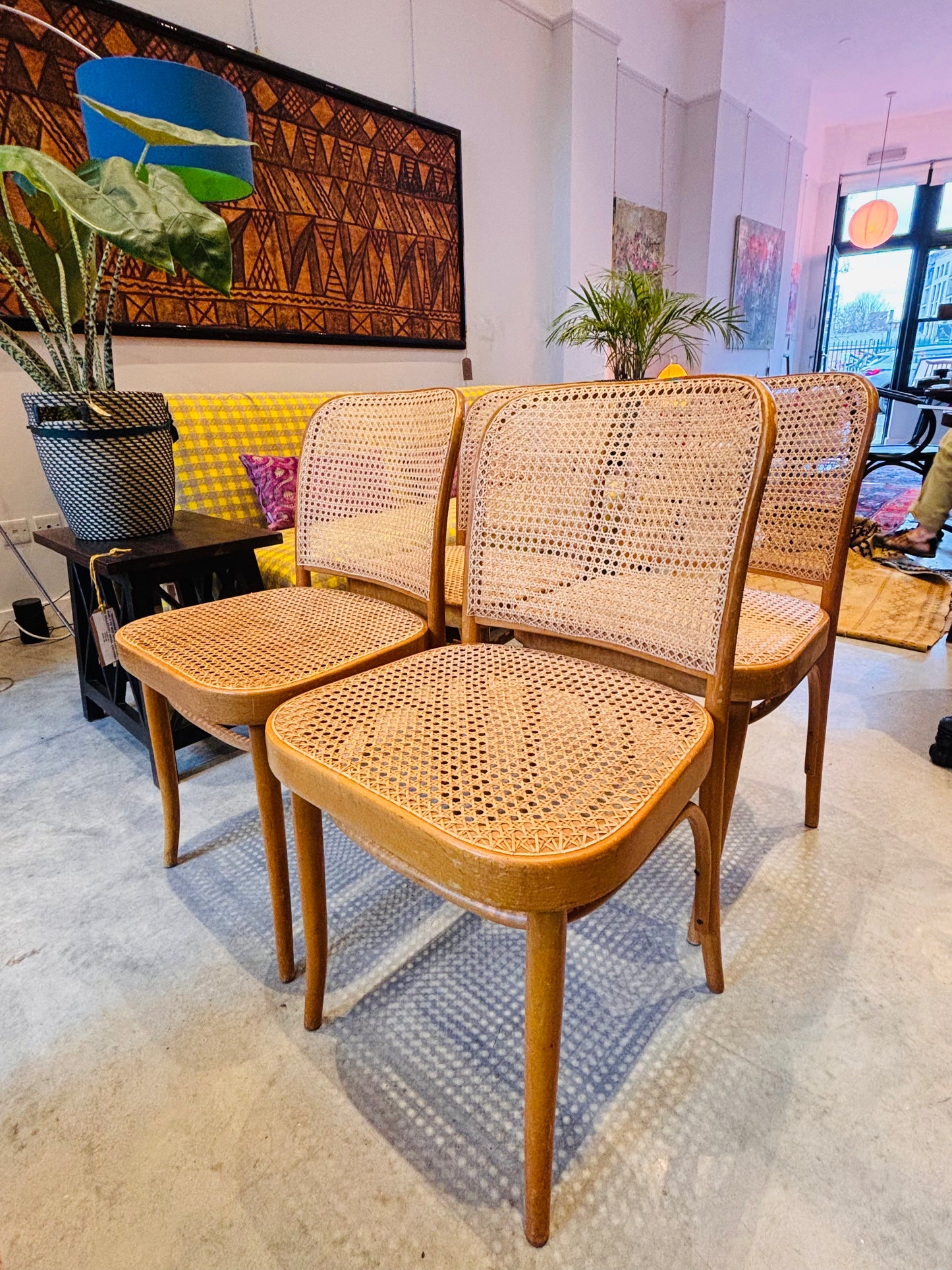 4 Thonet cane chairs