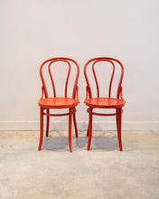 Load image into Gallery viewer, Thonet bistro chair in red - 2 only