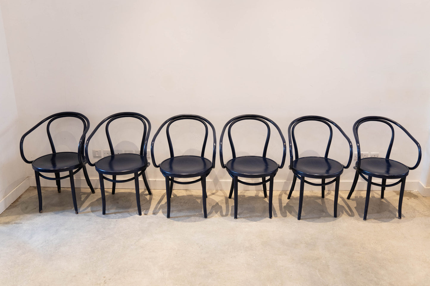 Thonet bentwood dining chairs  a set of  6 - black