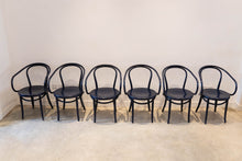 Load image into Gallery viewer, Thonet bentwood dining chairs  a set of  6 - black