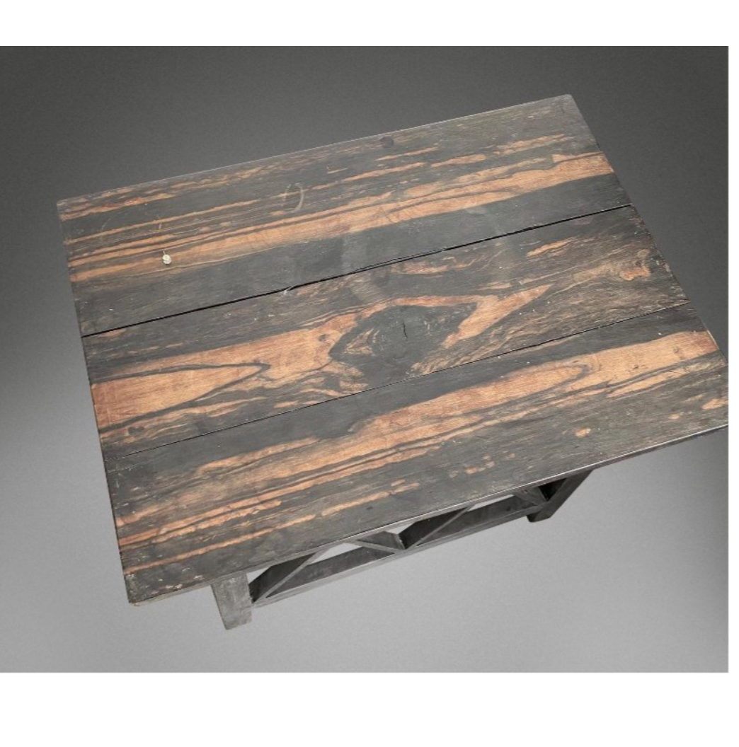 Pair of ebony side tables