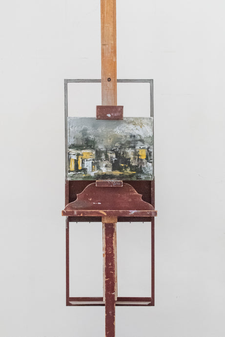 Grey And Yellow Abstract By Bogdan Mihai Radu