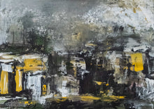 Load image into Gallery viewer, Grey And Yellow Abstract By Bogdan Mihai Radu