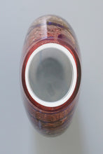 Load image into Gallery viewer, Brown Glazed round flat fronted vase/vessel.  reduced to £40