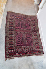 Load image into Gallery viewer, Rare antique turkoman tribal rug purple/red
