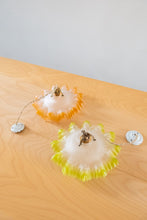 Load image into Gallery viewer, Pendant glass lampshade with yellow or orange frills